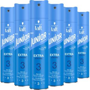 6x Taft Junior Hairspray Extra Strong 250 ml