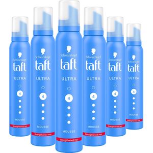 Taft - Ultra Strong Mousse - Haarmousse - Haarstyling - Voordeelverpakking - 6 x 200 ml
