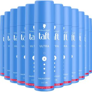 Taft - Ultra Strong Hairspray - pocket size - Haarlak - Haarstyling - Voordeelverpakking - 12 x 75ml