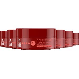 Taft - Sculpting Styling Paste - Haarstyling - Sterke Fixatie - Voordeelverpakking - 6 x 75 ml