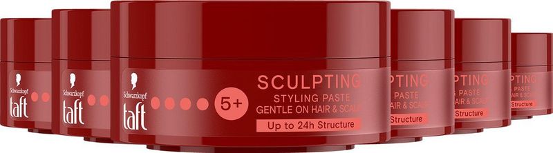 Taft - Sculpting Styling Paste - Haarstyling - Sterke Fixatie - Voordeelverpakking - 6 x 75 ml