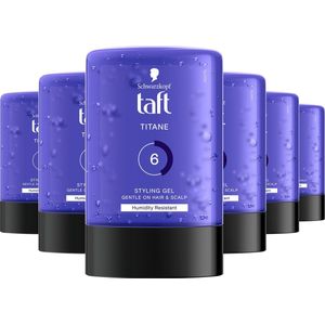 Taft - Titane Styling Gel - Tottle - Haargel - Haarstyling - Voordeelverpakking - 6 x 300 ml