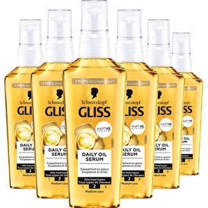 Schwarzkopf - Gliss - Oil Nutritive - Daily Oil Serum - Haarserum - Alle haartypes - 6x75ml - Voordeelverpakking