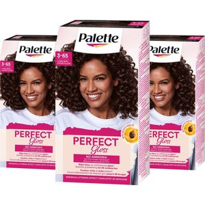 Poly Palette - Perfect Gloss - 3-65 Fluweelbruin - Semi-permanente haarverf - Haarkleuring - 3 stuks
