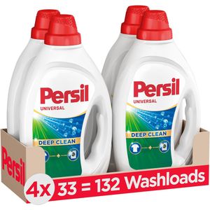 Persil Gel Universal - Vloeibaar Wasmiddel - Witte Was - Voordeelverpakking - 4 x 33 Wasbeurten