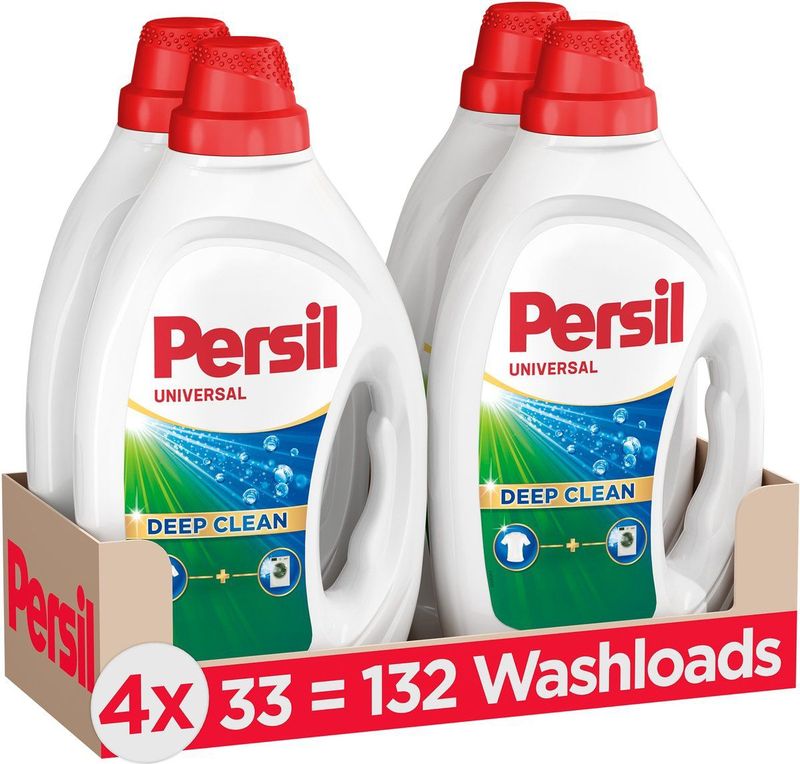 Persil Gel Universal - Vloeibaar Wasmiddel - Witte Was - Voordeelverpakking - 4 x 33 Wasbeurten