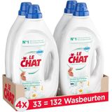 Le Chat - Gel Sensitive Freshness - Vloeibaar Wasmiddel - Voordeelverpakking - 4 x 33 Wasbeurten