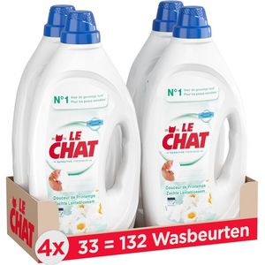 Le Chat - Gel Sensitive Freshness - Vloeibaar Wasmiddel - Voordeelverpakking - 4 x 33 Wasbeurten