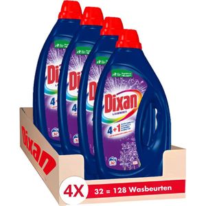 Dixan - Gel Deo Fresh Lavender - Wasmiddel - Voordeelverpakking - 32WL x4