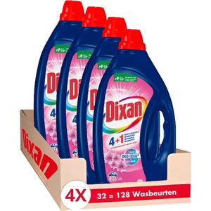 Dixan - Gel 4+1 Deo Fraicheur - Wasmiddel - Gekleurde Was - Voordeelverpakking - 32 WL x4