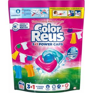 4x Witte Reus Wasmiddelcapsules 3+1 Power Caps Kleur 65 beurten = 260 capsules