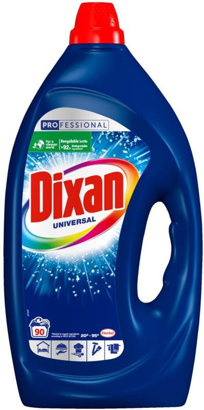 Dixan - Gel 4+1 - Vloeibaar Wasmiddel - Universeel - 90 Wasbeurten
