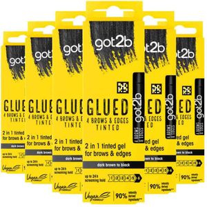 Got2b - Glued 4 Brows & Edges - Tinted Black - 2-in-1 Gel - 16 ml