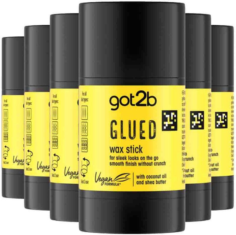 Got2b - Glued Styling - Haarwax Stick - 50 gr - 6x
