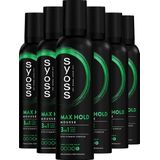 Syoss - Max Hold - Haarmousse - Styling en Verzorging - Voordeelverpakking - 6x250 ml