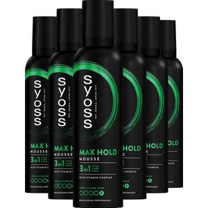 Syoss - Max Hold - Haarmousse - Styling en Verzorging - Voordeelverpakking - 6x250 ml