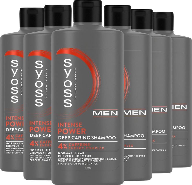 Syoss - Men Intense Power - Shampoo - 440ml - Met 4% Caffeine-Energy-Complex