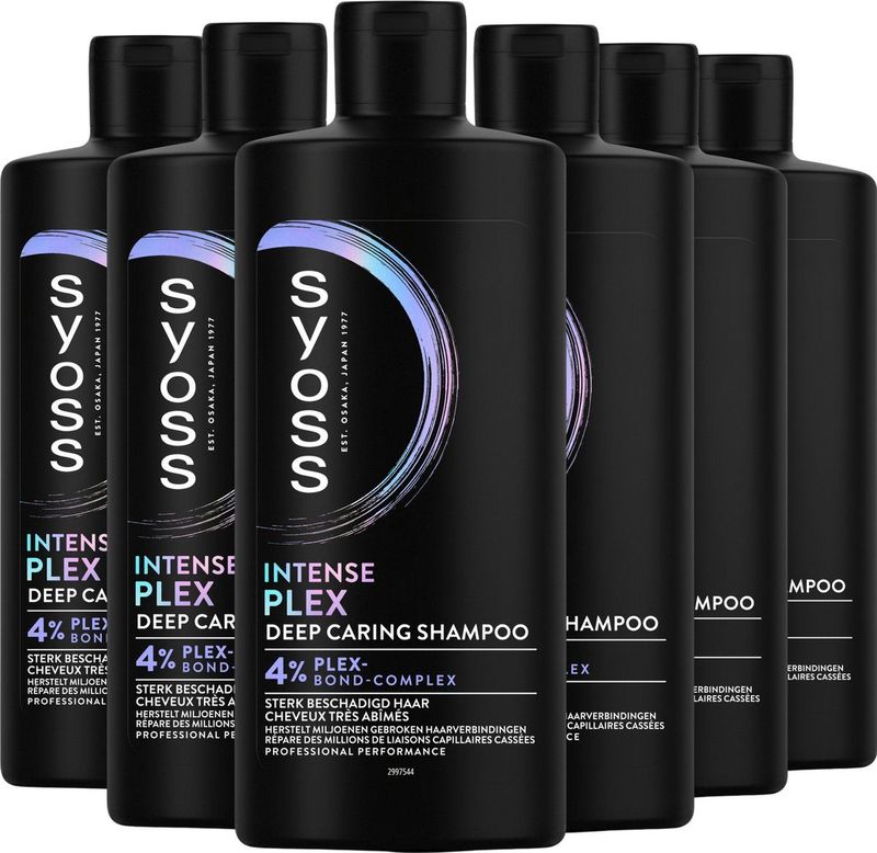 Syoss - Intense Plex - Shampoo - Voordeelverpakking - 6 x 440 ml - Voor Beschadigd Haar