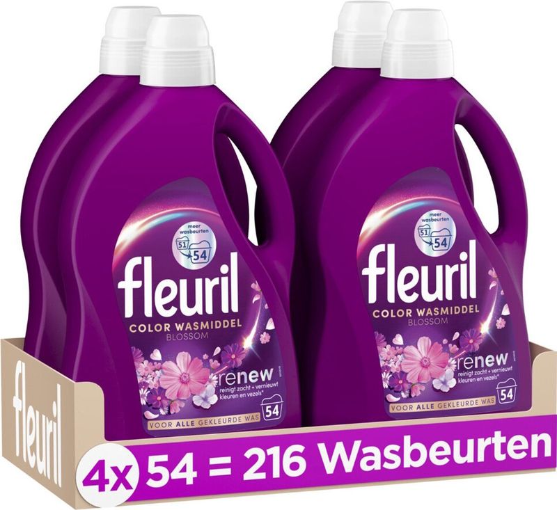 Fleuril - Color Blossom - Wasmiddel - 54 Wasbeurten - 2,430 Liter