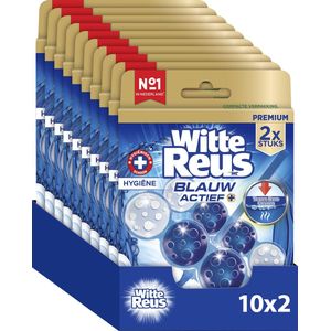 Witte Reus - Blauw Actief Hygiene - Toiletblok - 100g - Voordeelverpakking - 2x10 stuks