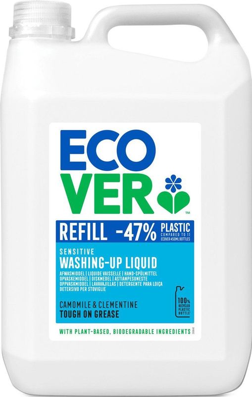 Ecover - Vloeibaar Afwasmiddel - Biologisch Afbreekbaar - Kokosolie en Suiker