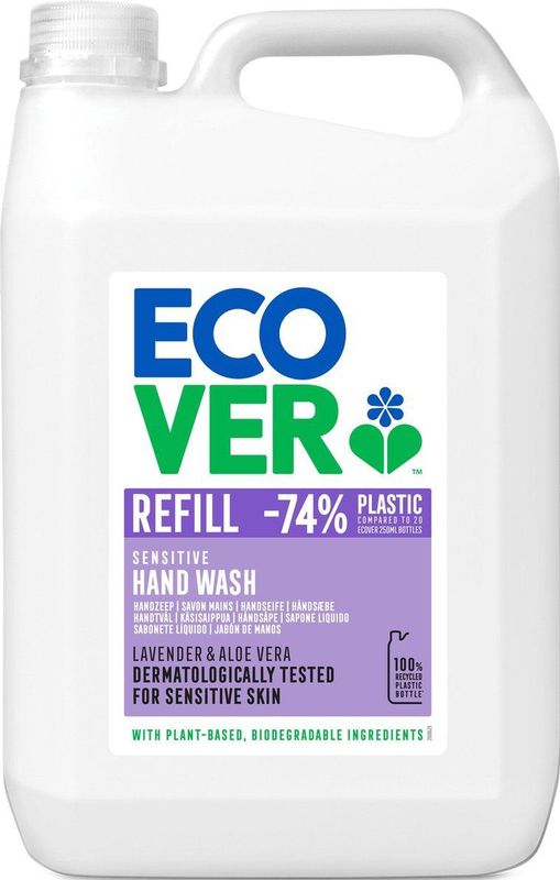 Ecover Handzeep Navulling - Voor de Gevoelige Huid - 5L - Voordeelverpakking