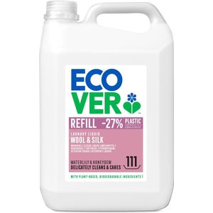 Ecover Wasmiddel Voordeelverpakking Wol- & Fijnwas 5L - 111 Wasbeurten -Delicaat Wasgoed