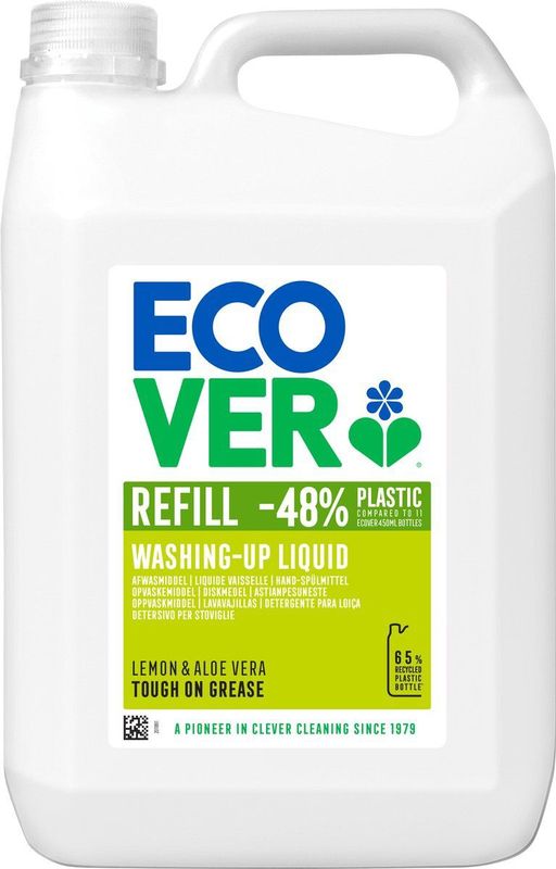 4x Ecover Afwasmiddel Citroen & Aloe Vera 5000 ml