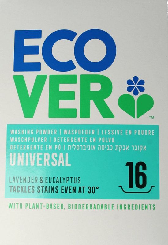 Ecover - Universal Waspoeder - Wit en Kleurvast - Plantaardige Ingrediënten - 100% Recycled Verpakking