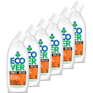 Ecover Wc reiniger Voordeelverpakking Power 6 x 750 ml | Verwijdert Kalkaanslag 10x Sneller