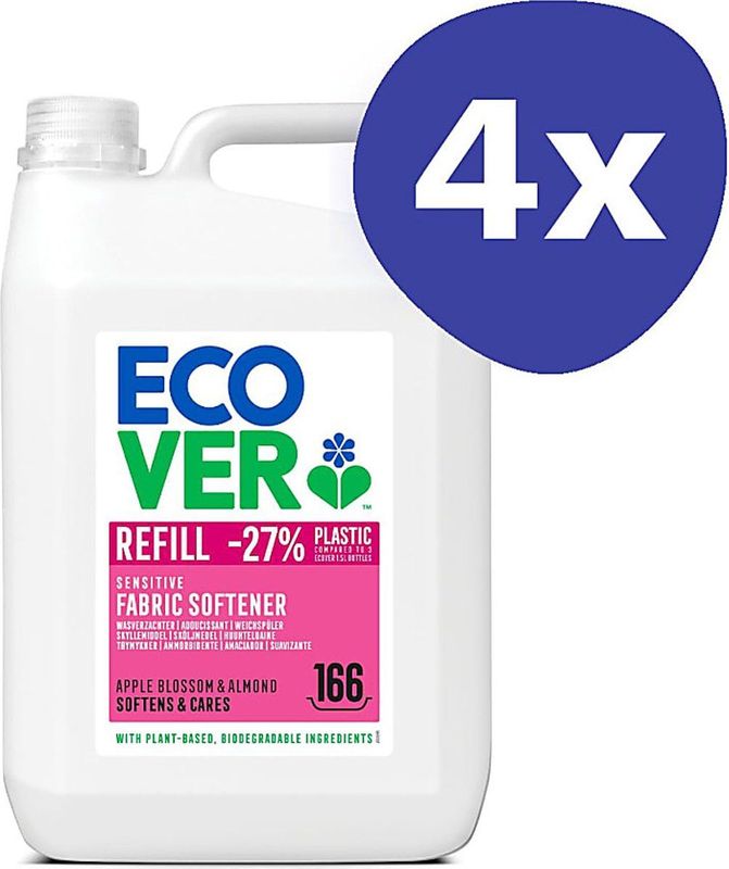 Ecover - Wasverzachter - Appelbloesem & Amandel - 166 Wasbeurten - Plantaardige Ingrediënten