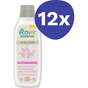 Ecover Essential Wol- en Fijnwas Vloeibaar Wasmiddel (12x 1L)