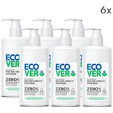Ecover Handzeep ZERO Sensitive - Ecologisch & Voor de Gevoelige Huid - 6 x 250 ml - Zeeppompje - Voordeelverpakking