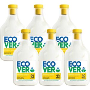 6x Ecover Wasverzachter Gardenia 33 Wasbeurten 1 liter