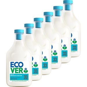 Ecover Wasverzachter Voordeelverpakking 6 x 1 L - Verzacht & Verzorgt - Roos & Bergamot Geur