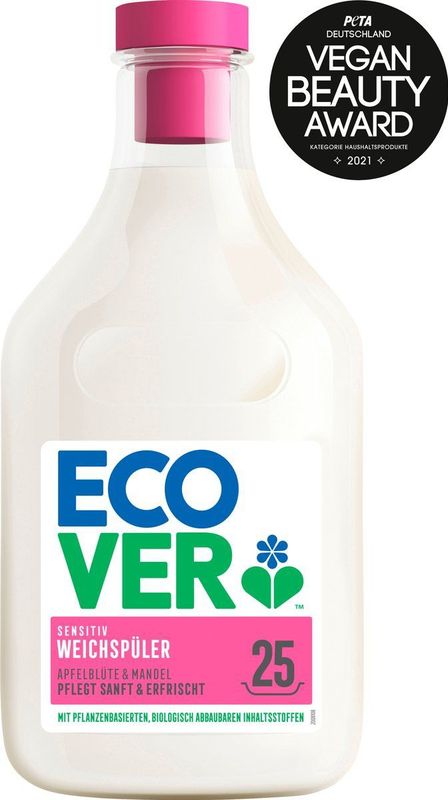 Ecover - Wasverzachter - Appelbloesem & Amandel - 25 Wasbeurten - Biologisch Afbreekbaar
