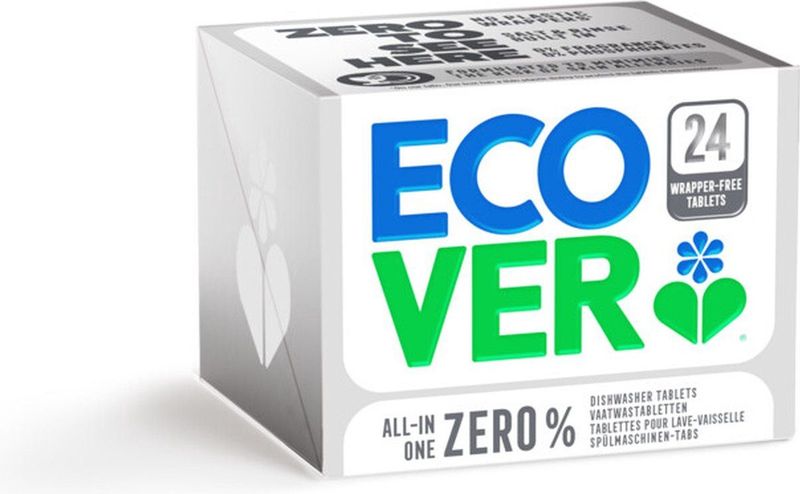 Ecover - All-In-One Zero - Vaatwastabletten - Biologisch Afbreekbaar - 0% Geur- en Kleurstoffen