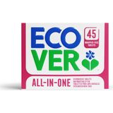 Ecover - All-in-One - Vaatwastabletten - 45 Stuks - Zonder Plastic Omhulsel - Milieuvriendelijk