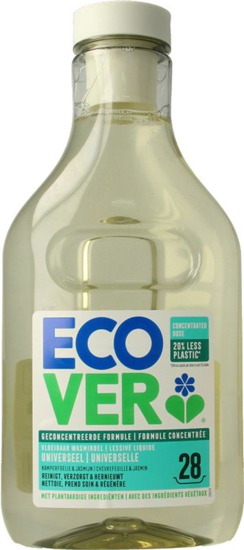 Ecover - Universeel Wasmiddel - 1,5L - Milieuvriendelijk - Voor Witte en Gekleurde Was