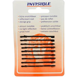 Schuifspelden Invisible Grof Kaart 9st 50mm zwart