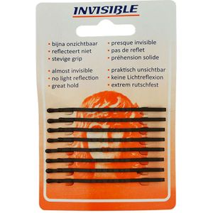 Schuifspelden Invisible Grof Kaart 8st 65mm bruin