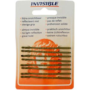 Invisible - Haarschuifjes - Blond - Lang - 8 Stuks