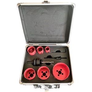 Boren - 9-delige Bi-metaal Gatzagenset - Inclusief Adapters - Aluminium Koffer