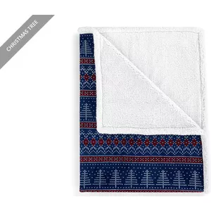 Dreamscene Kerstdeken Sherpa Flanellen Fleece Deken Faux Bont Grote Knuffelige Gooi Over Kerst Plaids voor Bank, Nordic Rood Wit 150 x 180 cm : Christmas Nordic Print