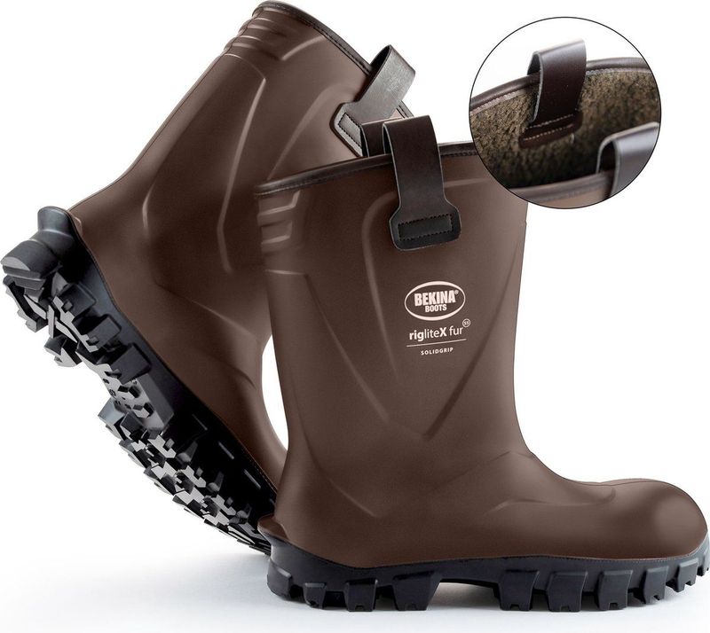 Bekina - RigliteX Fur - Veiligheidslaarzen - Bruin - Neotane - Antislip