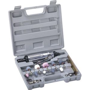 Criko stifslijpmachine - Perslucht - 15 delige set - In koffer - Max 6 bar