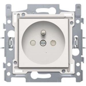 NIKO Original White inbouw stopcontact - penaarde -  enkelvoudig - 10 stuks