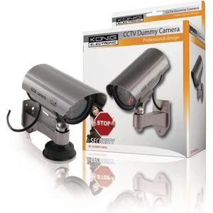 Konig Professional Dummy Outdoor Camera knipperende LED - Metaal Bruin