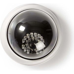 Dummy Dome Beveiligingscamera Met Oplichtende Ir Leds In Het Donker | Nedis | Dummy camera