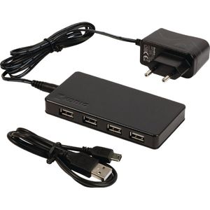 Konig 4-poorts USB hub met voeding - USB2.0